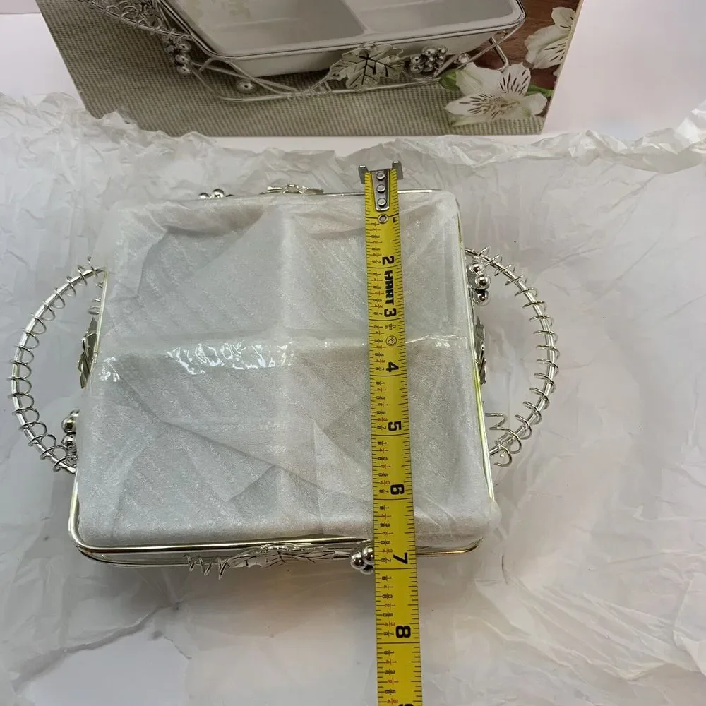 Cordon Bleu Silver Plated Grape Square Sectional Server W/Handles New‎ Open Box